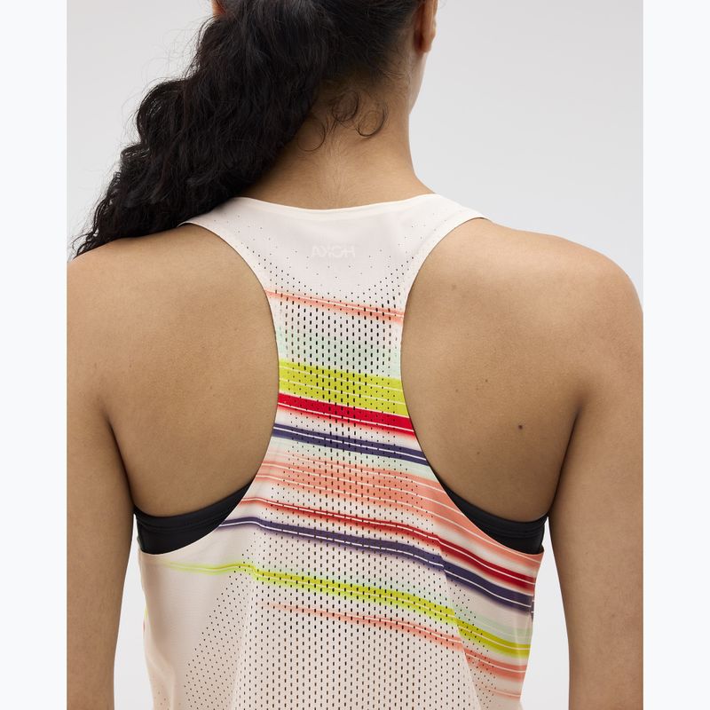 Women's running top HOKA Race Day Singlet alabaster flare 5