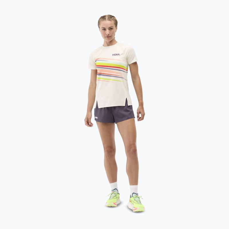 Women's running top HOKA Race Day alabaster flare 2