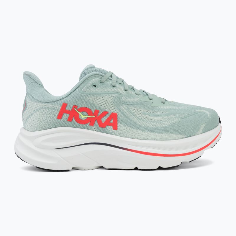 Men's running shoes HOKA Clifton 10 Wide sage/neon flame 2