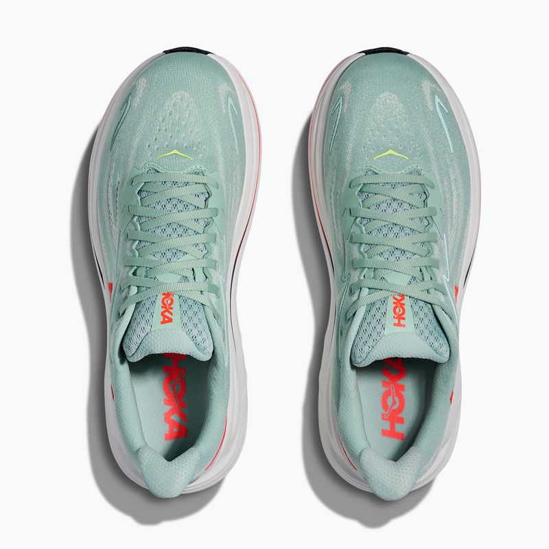 Men's running shoes HOKA Clifton 10 Wide sage/neon flame 7