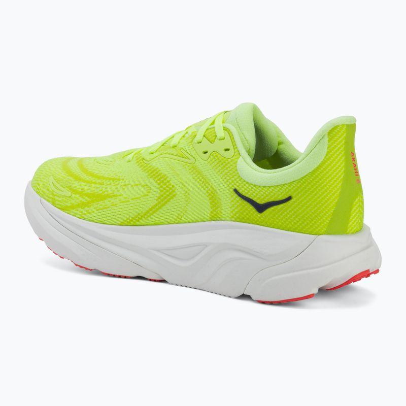 Men's running shoes HOKA Arahi 8 Wide neon yuzu/neon flame 3