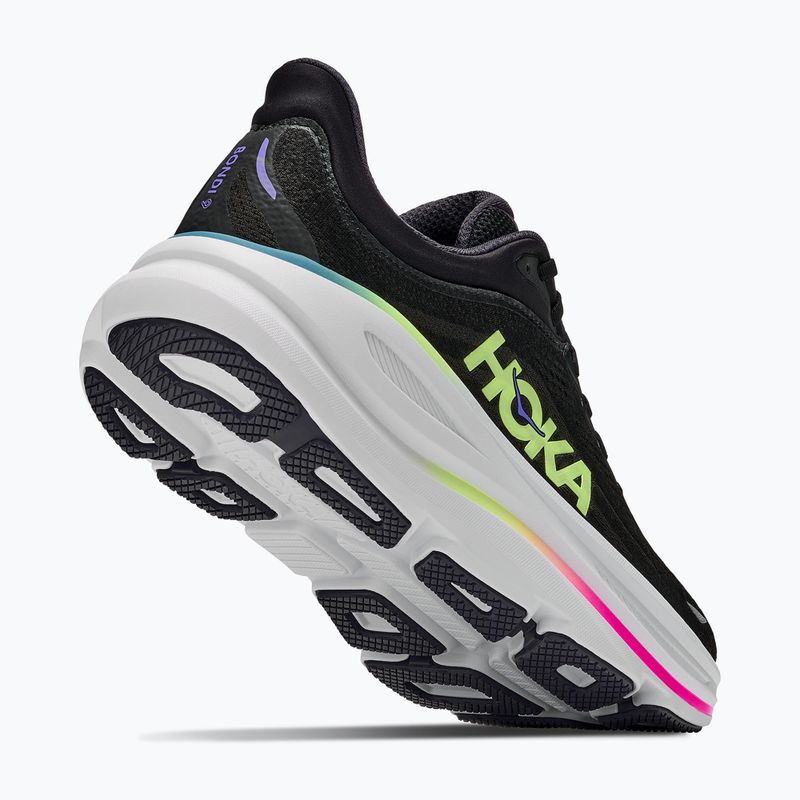 Men's running shoes HOKA Bondi 9 black/neon yuzu 3