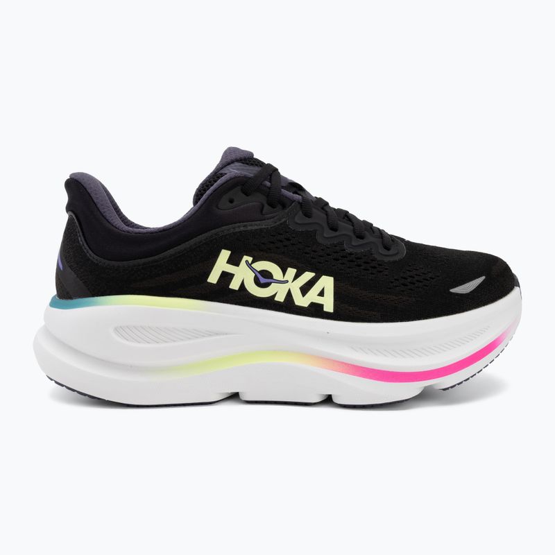 Men's running shoes HOKA Bondi 9 black/neon yuzu 2