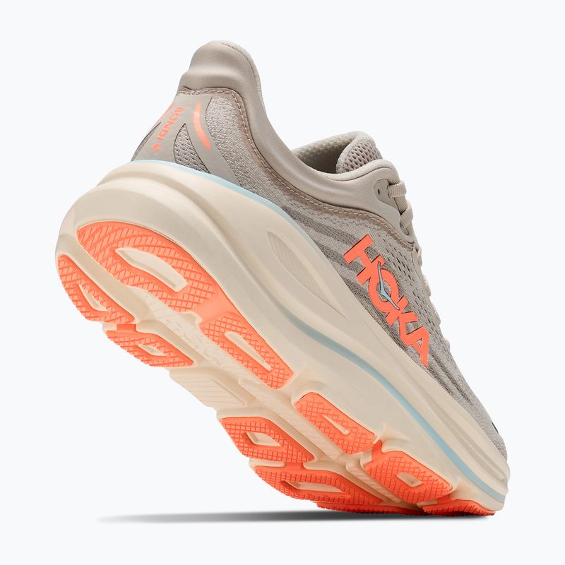 Women's running shoes HOKA Bondi 9 Wide river rock grey/mineral ore 3