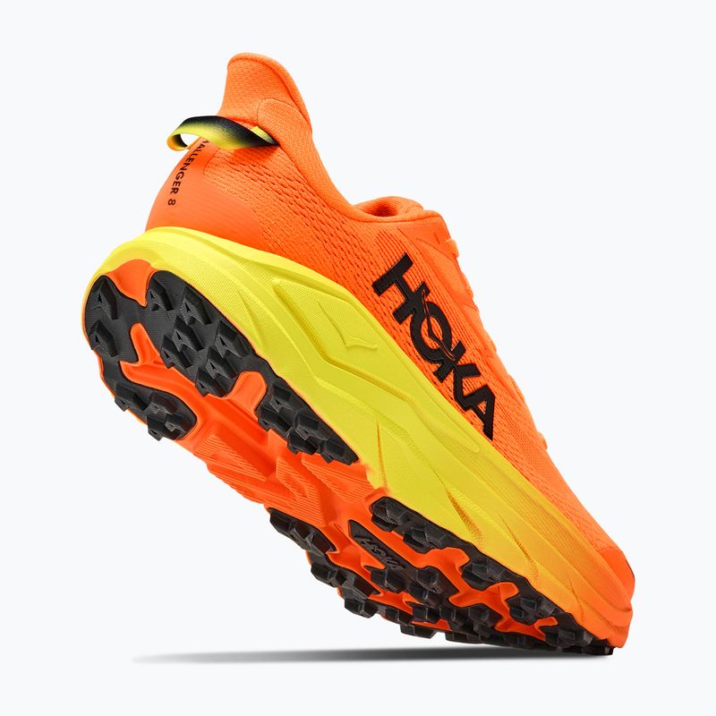 Men's running shoes HOKA Challenger 8 neon tangerine/hoka citrus 3