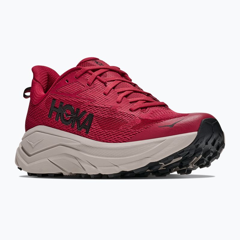 Men's running shoes HOKA Challenger 8 red agate/river rock grey