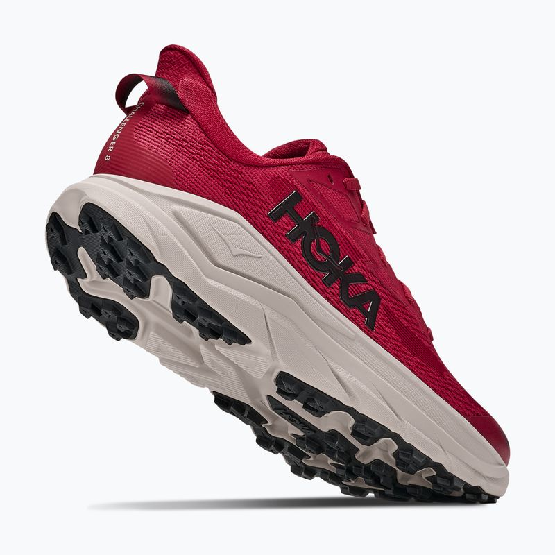 Men's running shoes HOKA Challenger 8 red agate/river rock grey 3