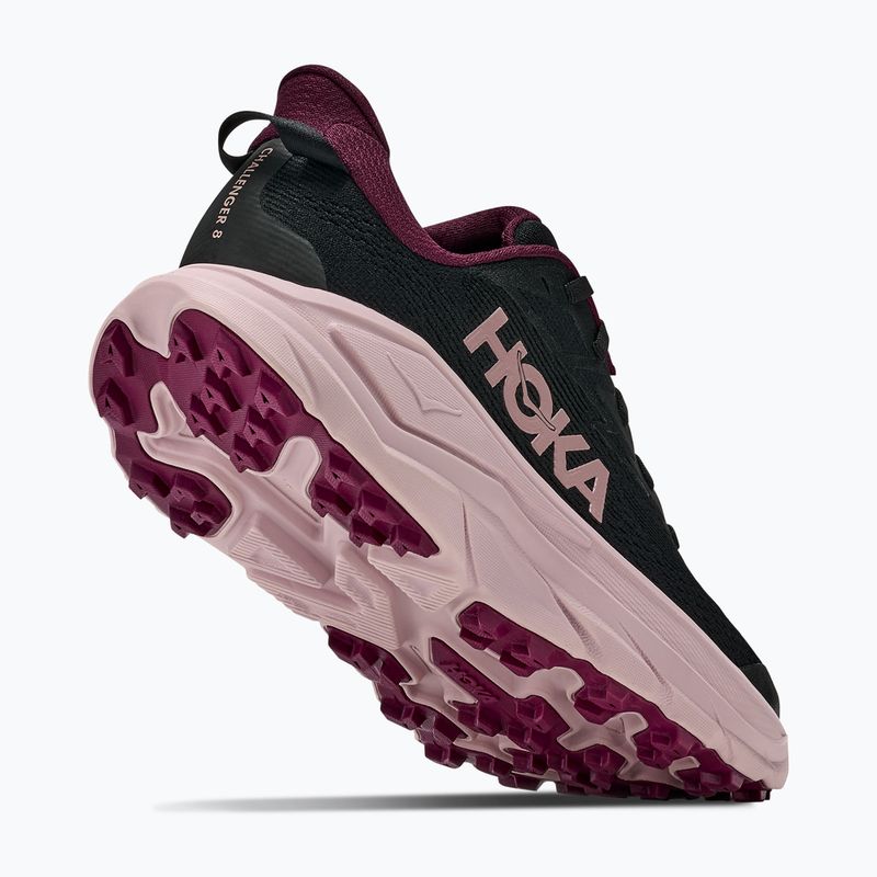 Women's running shoes HOKA Challenger 8 black/pink opal 3
