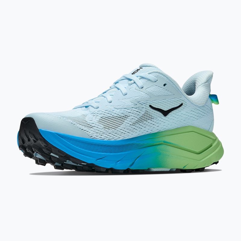 Women's running shoes HOKA Challenger 8 glimmering blue/tart apple 2
