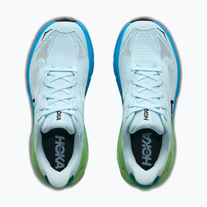 Women's running shoes HOKA Challenger 8 glimmering blue/tart apple 5