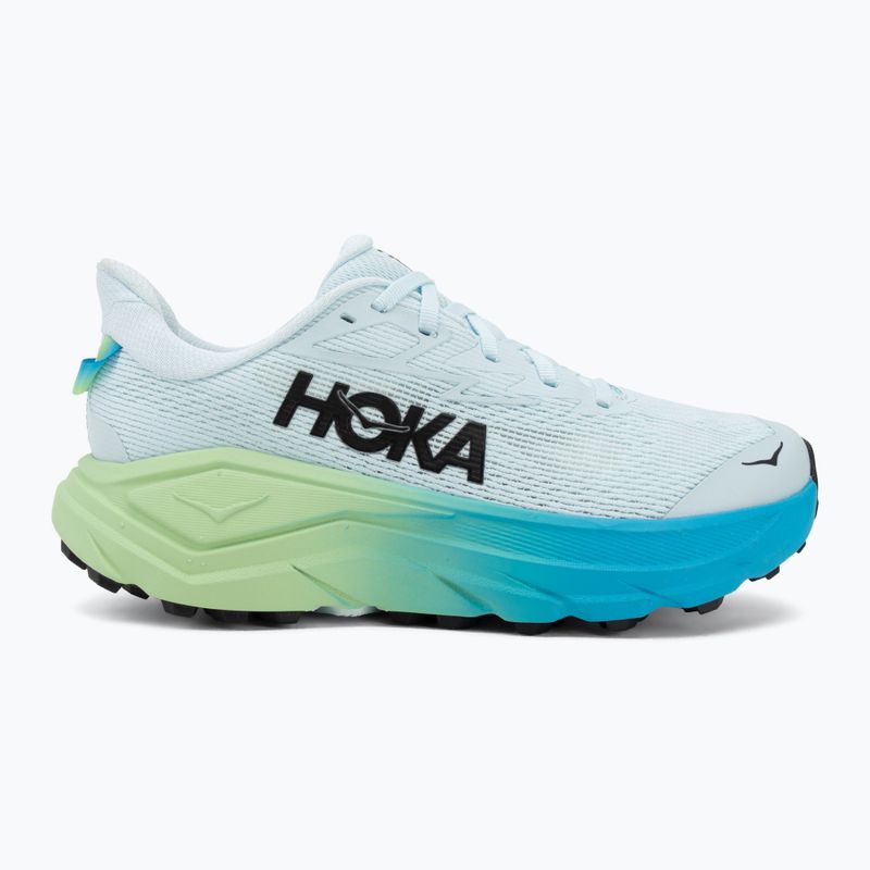 Women's running shoes HOKA Challenger 8 glimmering blue/tart apple 2