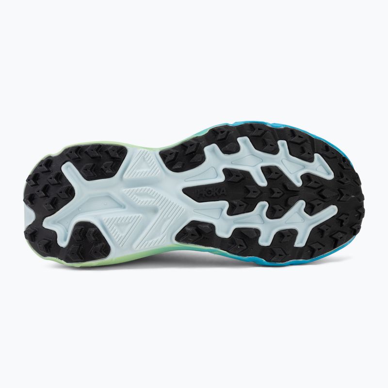 Women's running shoes HOKA Challenger 8 glimmering blue/tart apple 4