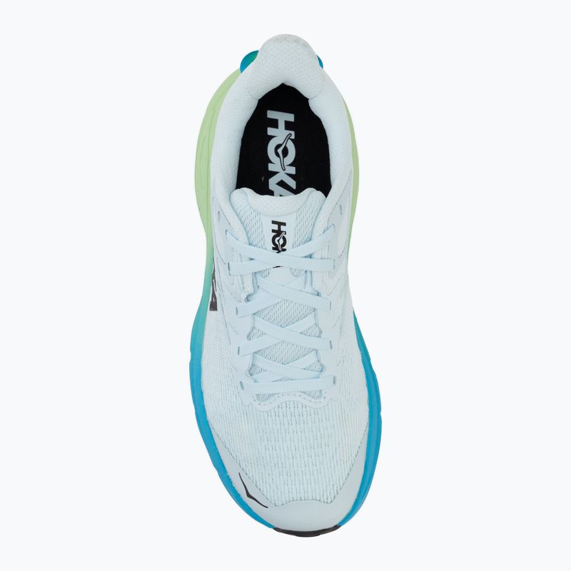 Women's running shoes HOKA Challenger 8 glimmering blue/tart apple 5