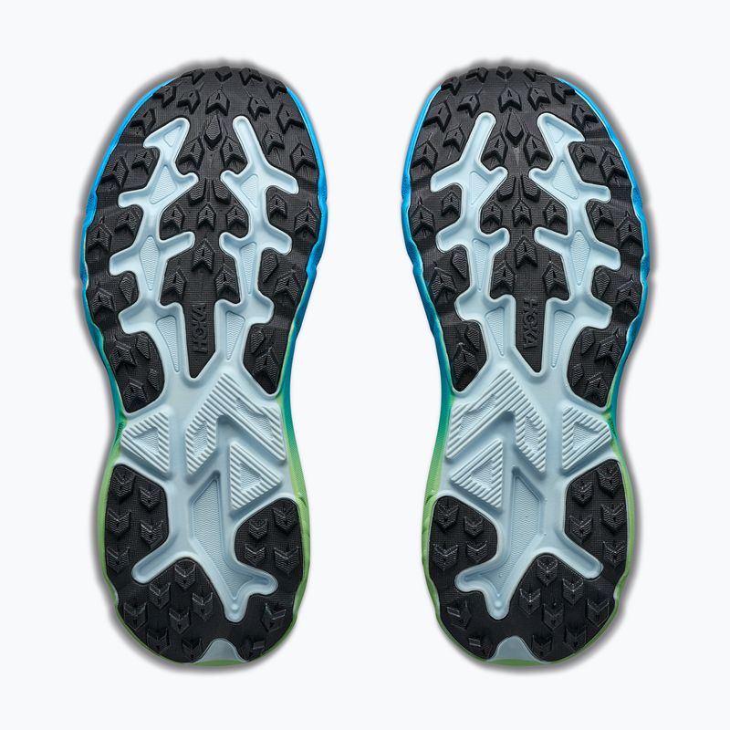 Women's running shoes HOKA Challenger 8 Wide glimmering blue/tart apple 6
