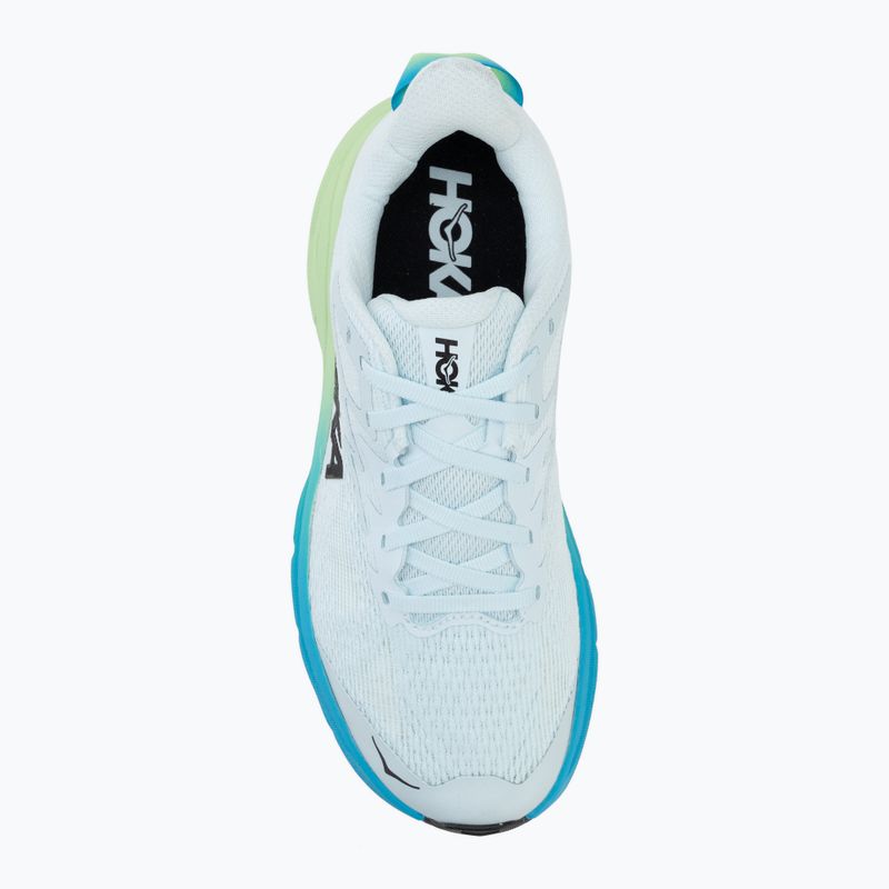 Women's running shoes HOKA Challenger 8 Wide glimmering blue/tart apple 5
