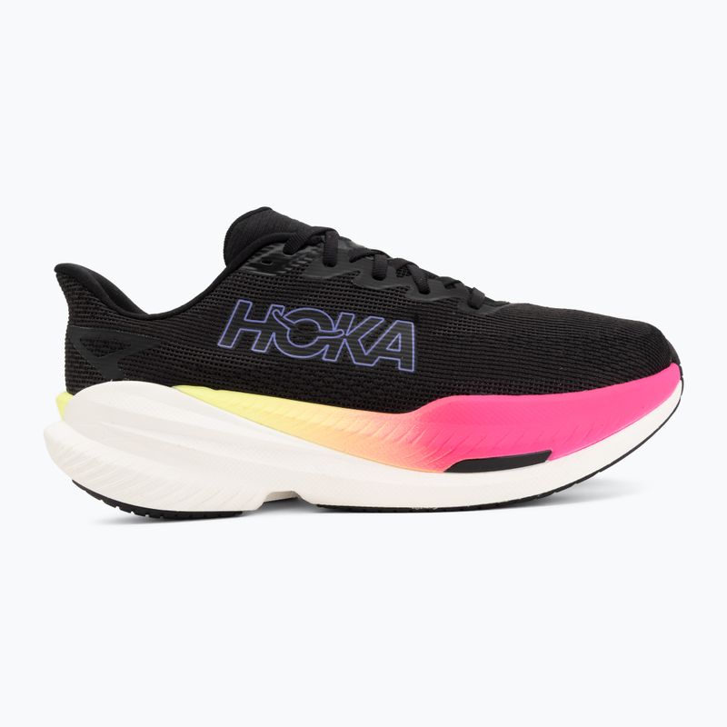 Men's running shoes HOKA Mach X 3 black/neon nebula 2