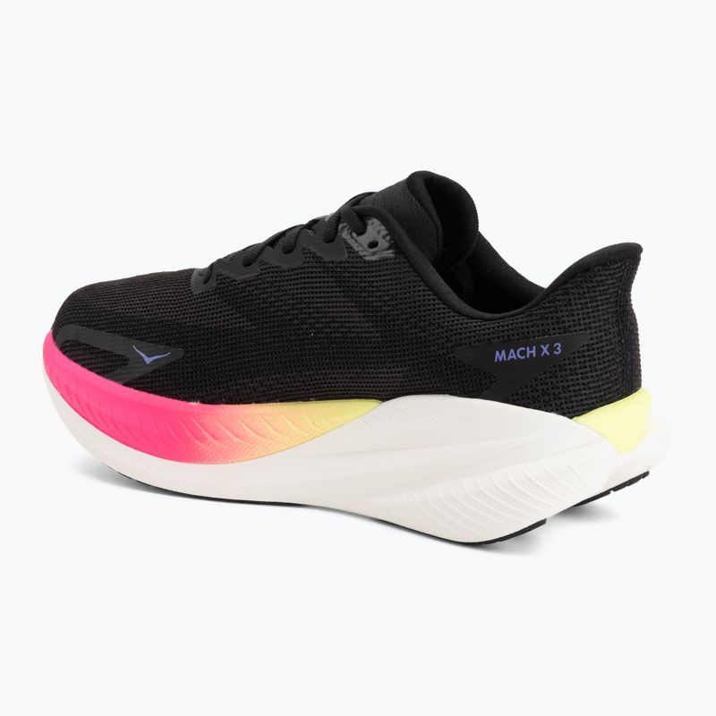 Men's running shoes HOKA Mach X 3 black/neon nebula 3