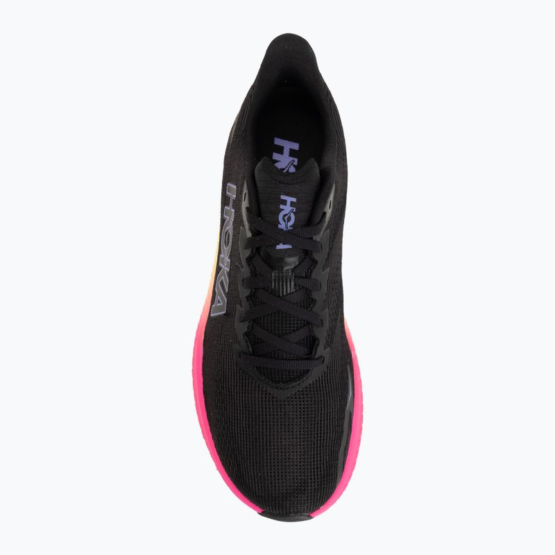 Men's running shoes HOKA Mach X 3 black/neon nebula 5