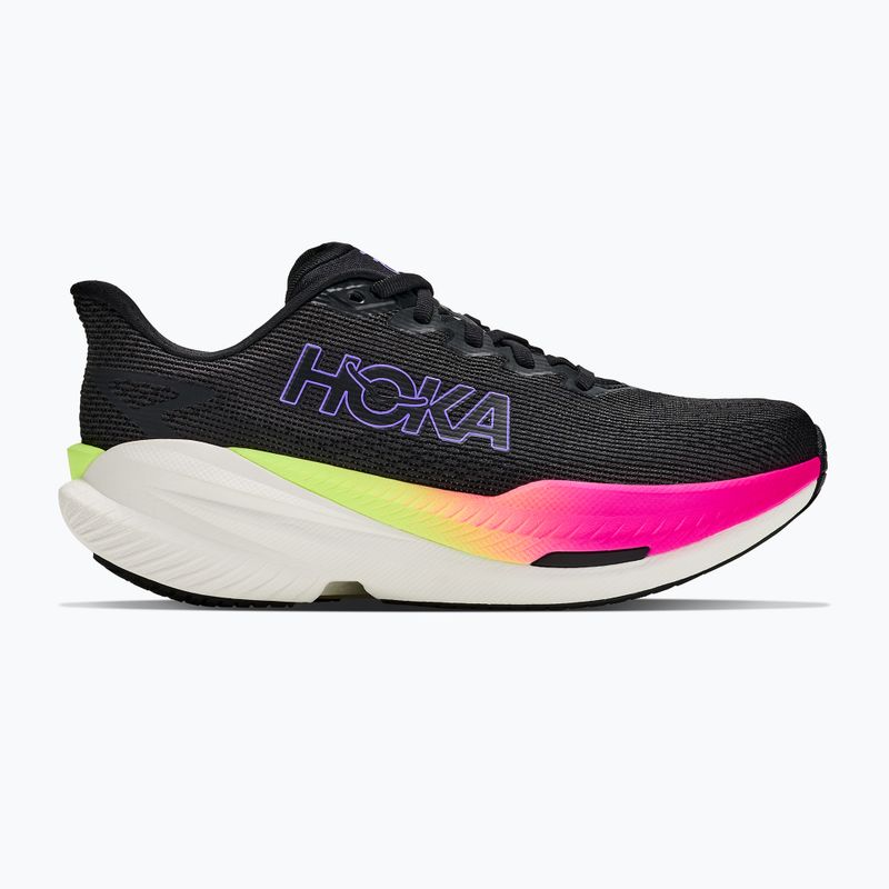 Women's running shoes HOKA Mach X 3 black/neon nebula 2