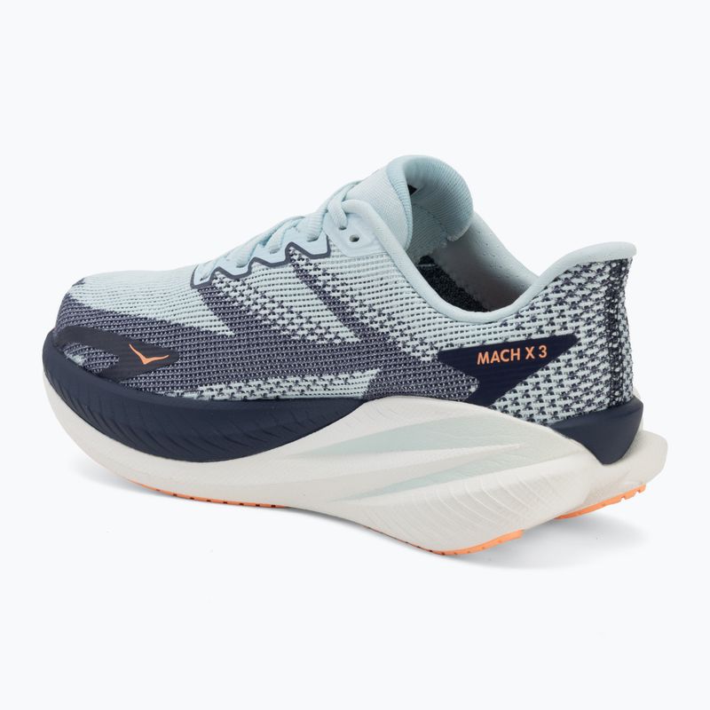 Women's running shoes HOKA Mach X 3 glimmering blue/varsity navy 3