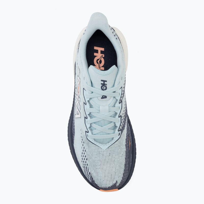 Women's running shoes HOKA Mach X 3 glimmering blue/varsity navy 5