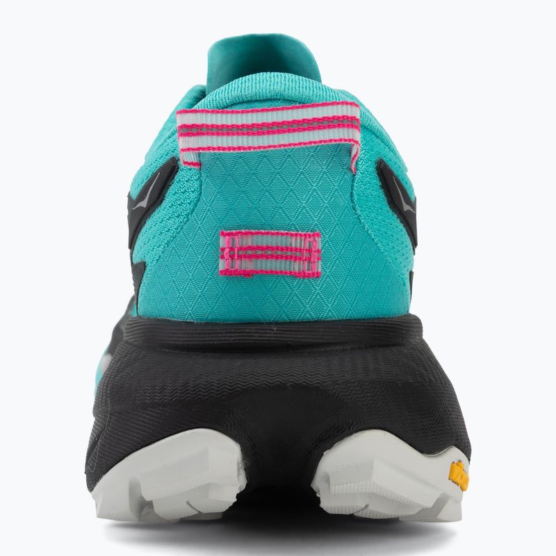 Women's running shoes HOKA Mafate 5 black/electric aqua 6