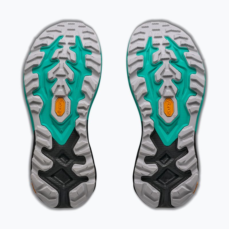 Women's running shoes HOKA Mafate 5 black/electric aqua 7