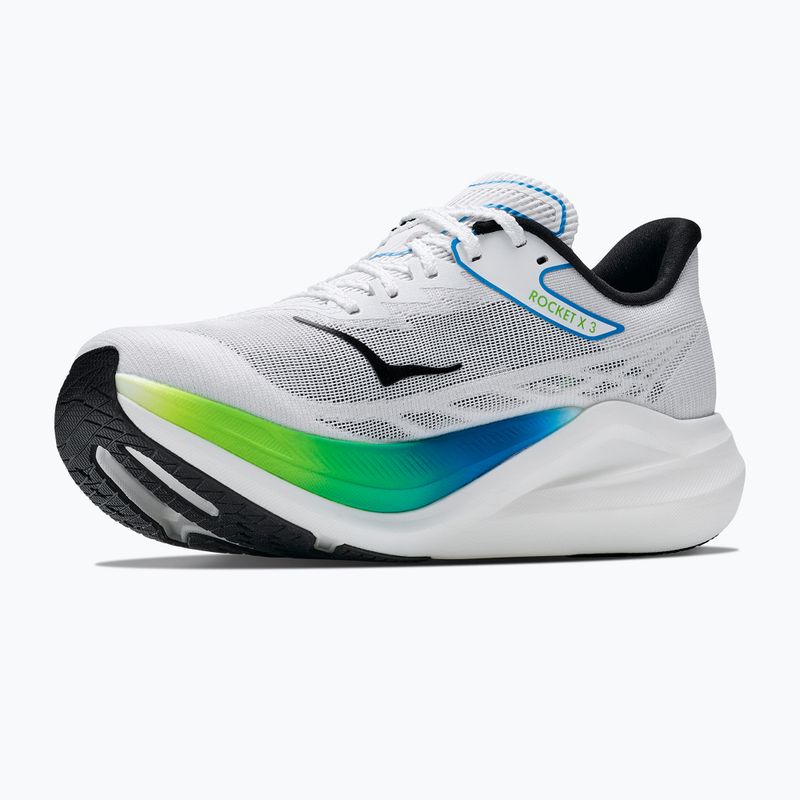 Running shoes HOKA Rocket X 3 frost/electric lime 4