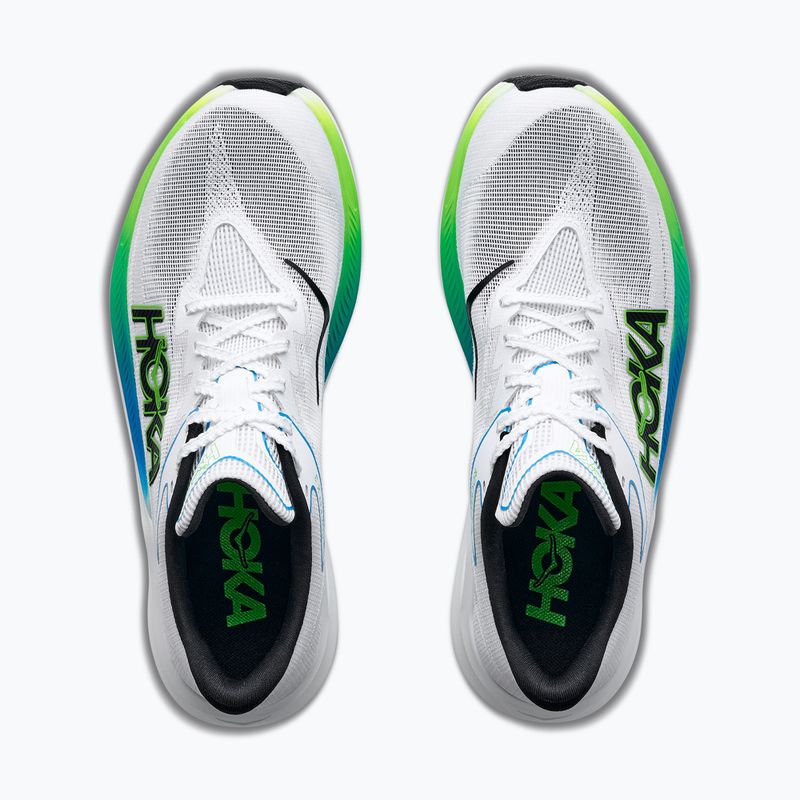 Running shoes HOKA Rocket X 3 frost/electric lime 8
