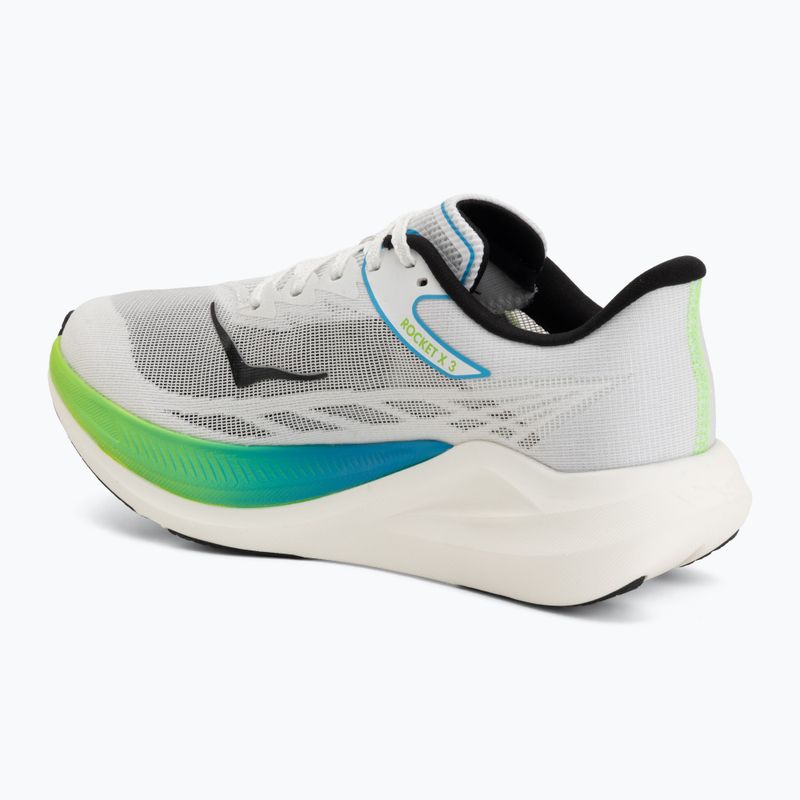 Running shoes HOKA Rocket X 3 frost/electric lime 3