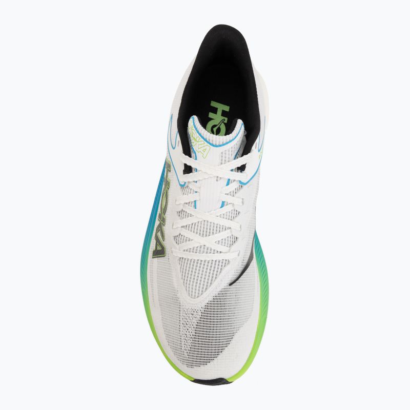 Running shoes HOKA Rocket X 3 frost/electric lime 5