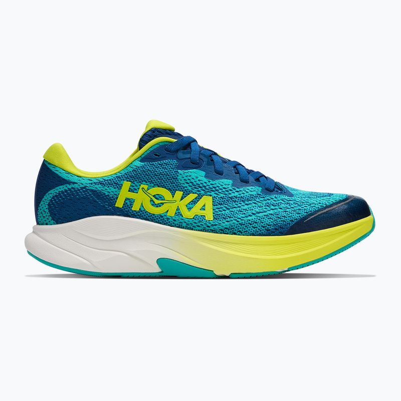 Children's running shoes HOKA Rincon 4 electric aqua/neon hoka citrus 2
