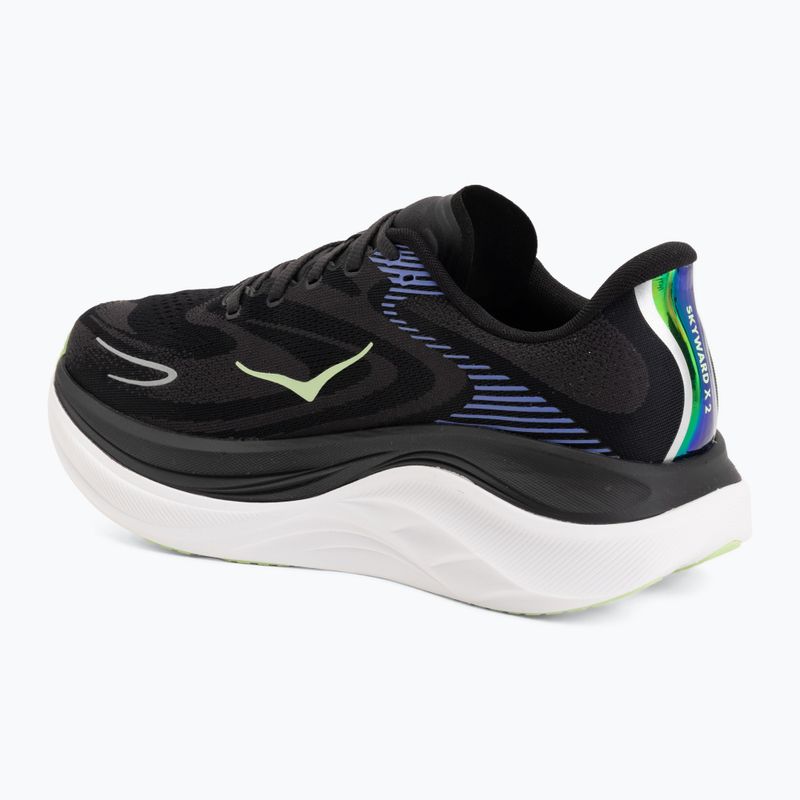 Men's running shoes HOKA Skyward X 2 carbon black/neon nebula 3