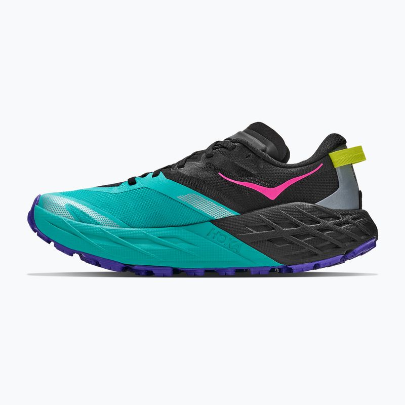 Women's running shoes HOKA Speedgoat 7 black/electric aqua 3