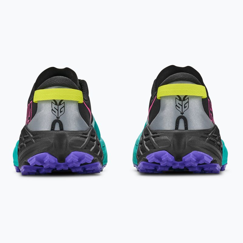 Women's running shoes HOKA Speedgoat 7 black/electric aqua 6