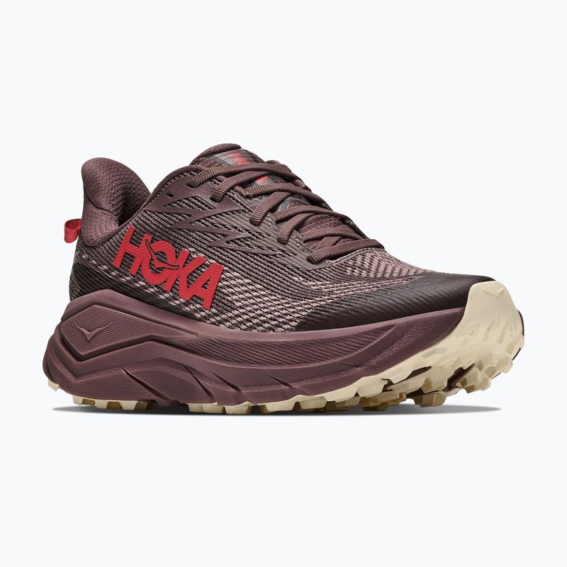Women's running shoes HOKA Challenger 8 GTX black/varsity burgundy
