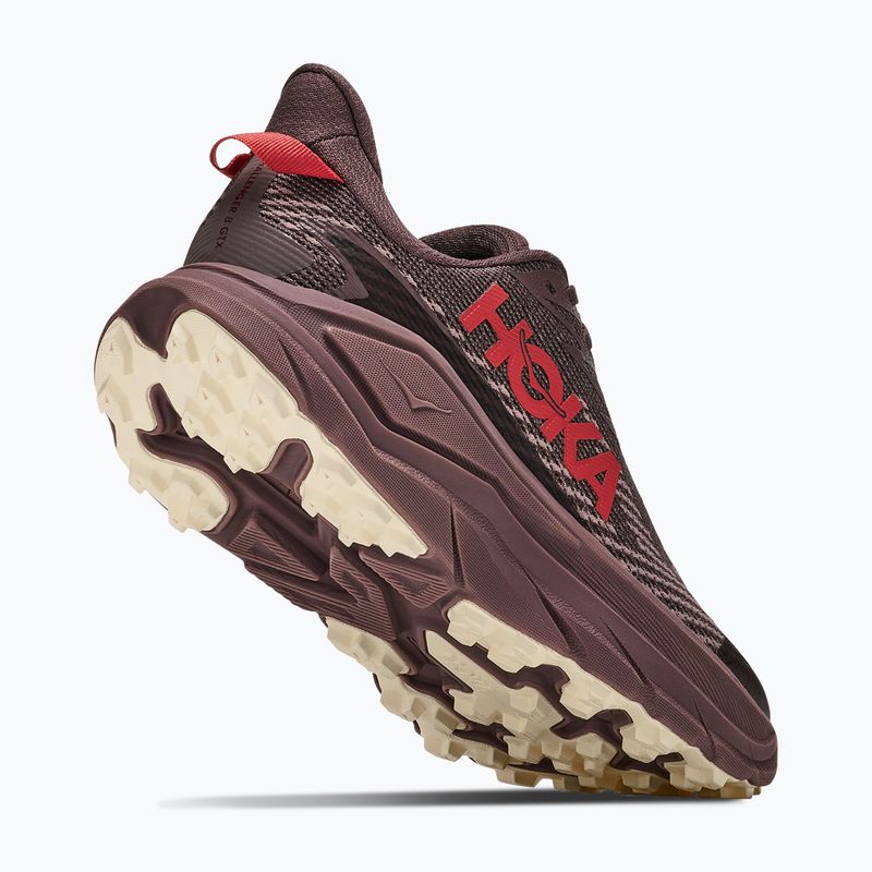 Women's running shoes HOKA Challenger 8 GTX black/varsity burgundy 3