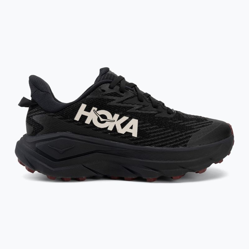 Women's running shoes HOKA Challenger 8 GTX black/varsity burgundy 2