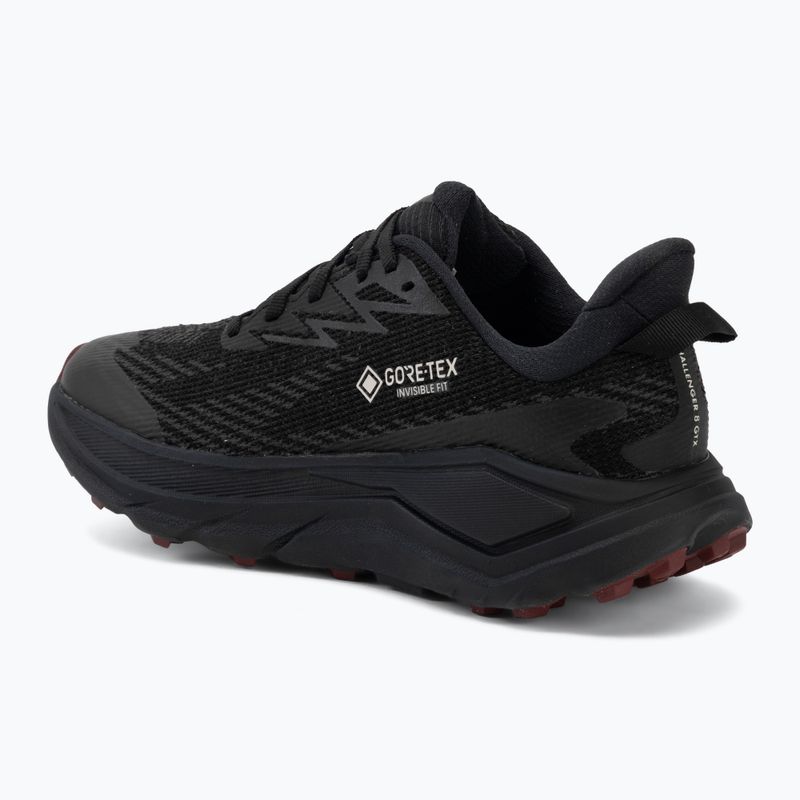Women's running shoes HOKA Challenger 8 GTX black/varsity burgundy 3