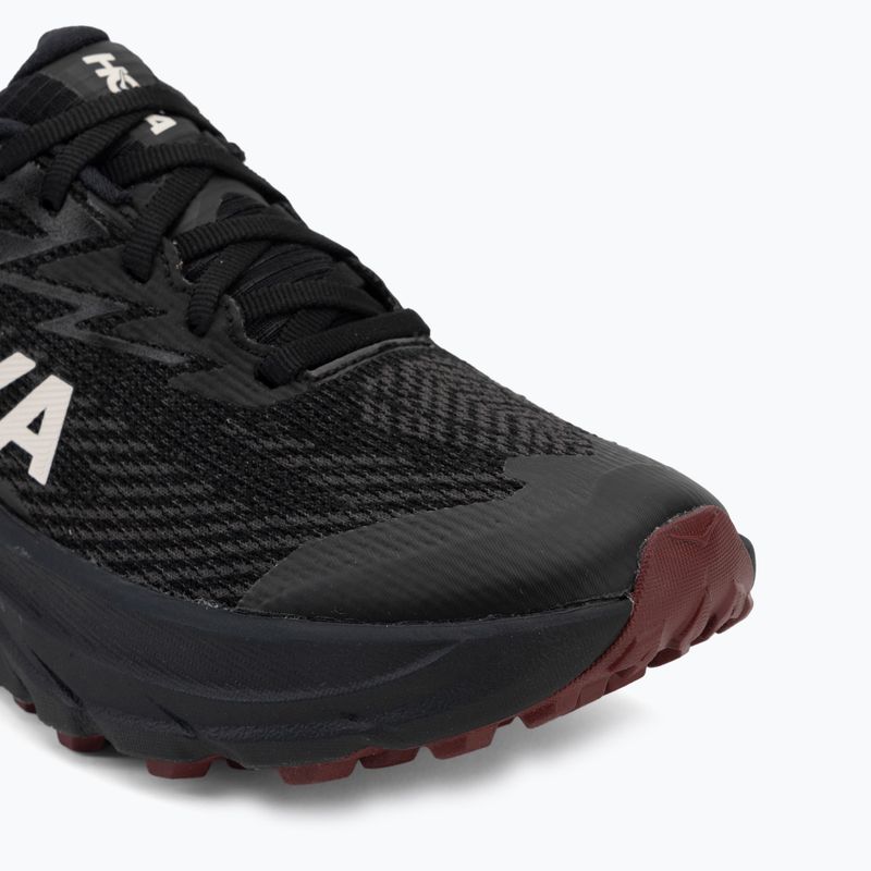 Women's running shoes HOKA Challenger 8 GTX black/varsity burgundy 7