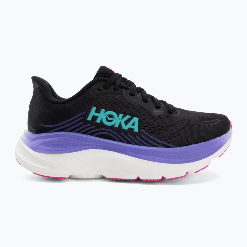 Women's running shoes Hoka Clifton 11 black/neon nebula 2