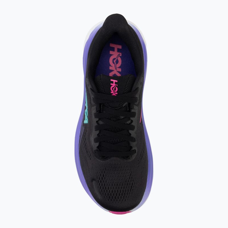 Women's running shoes Hoka Clifton 11 black/neon nebula 5