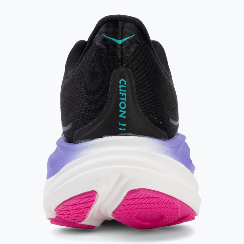 Women's running shoes Hoka Clifton 11 black/neon nebula 6