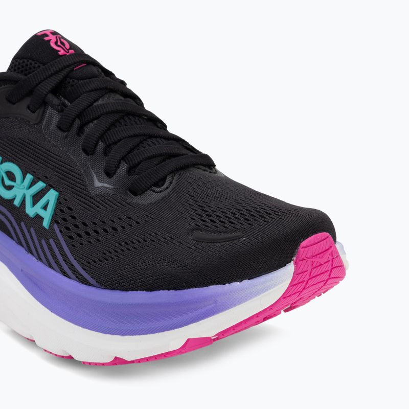Women's running shoes Hoka Clifton 11 black/neon nebula 7