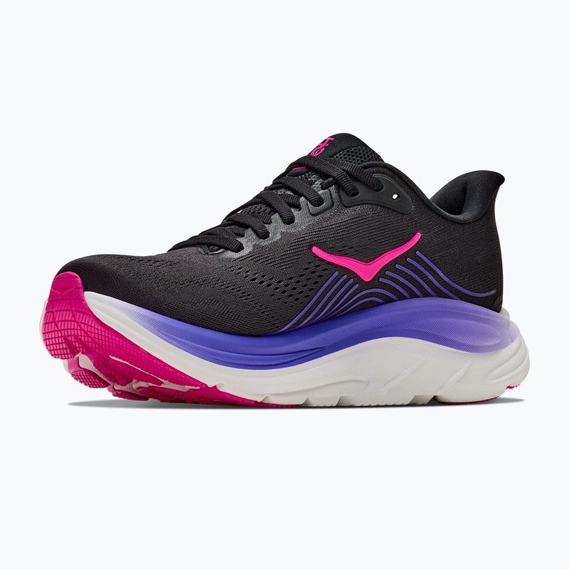 Women's running shoes Hoka Clifton 11 black/neon nebula 2