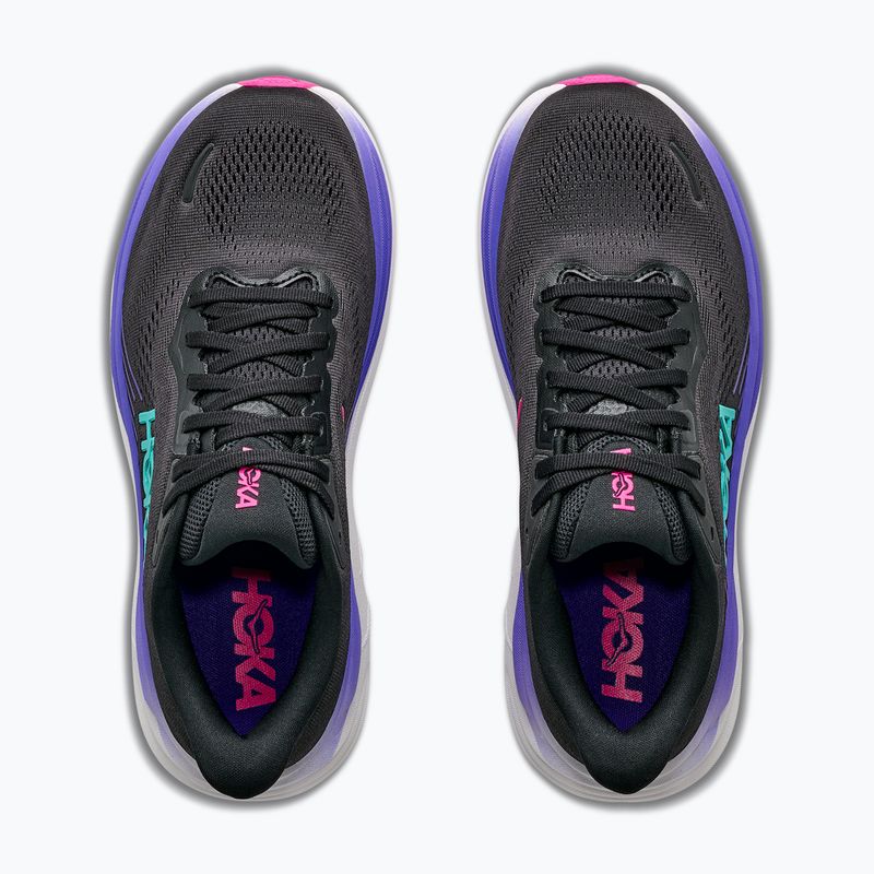 Women's running shoes Hoka Clifton 11 black/neon nebula 5