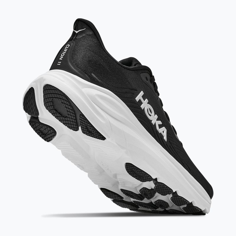 Women's running shoes Hoka Clifton 11 black/white 3