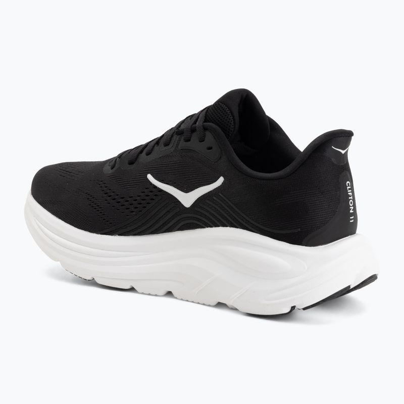 Women's running shoes Hoka Clifton 11 black/white 3
