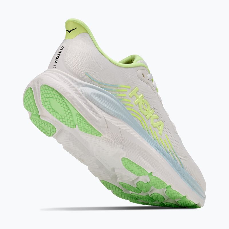 Women's running shoes Hoka Clifton 11 frost/neon yuzu 3