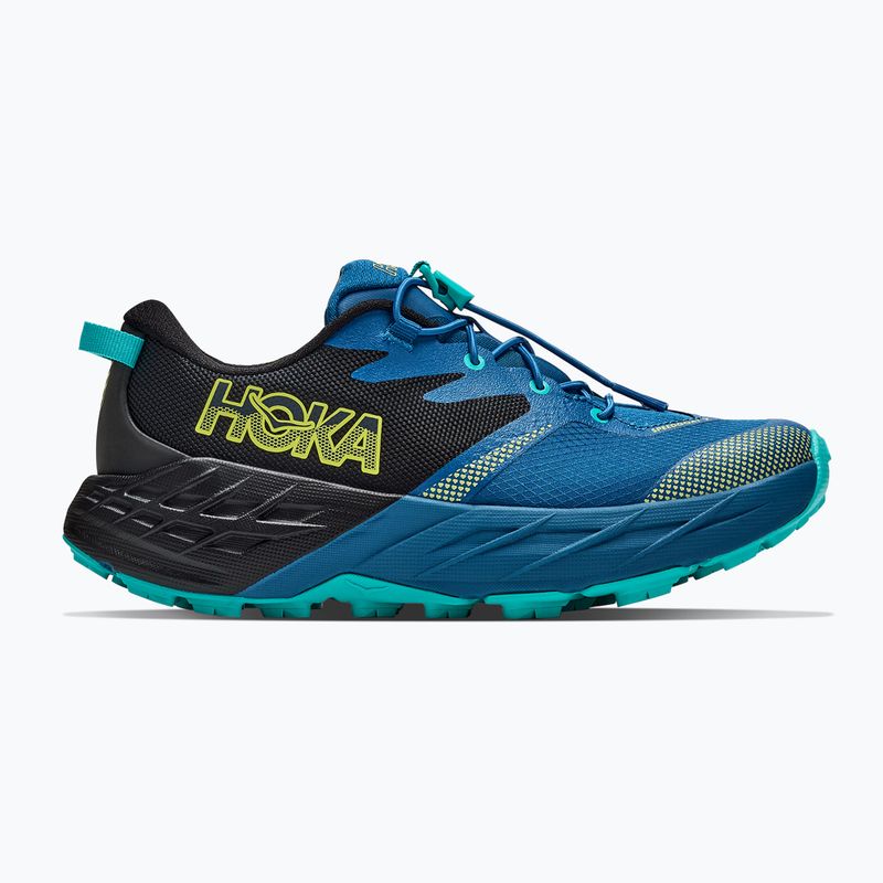 Children's running shoes HOKA Speedgoat 7 black/night glow blue 2